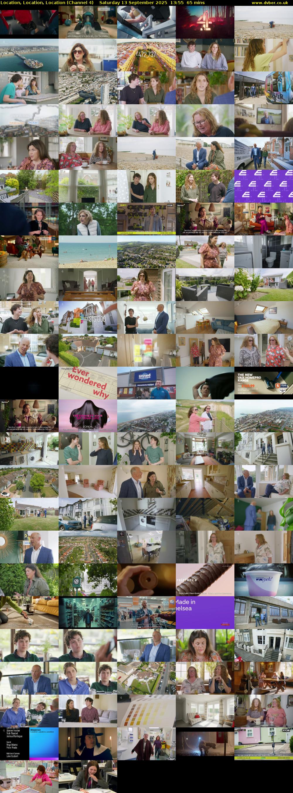 Location, Location, Location (Channel 4) Saturday 13 September 2025 13:55 - 15:00
