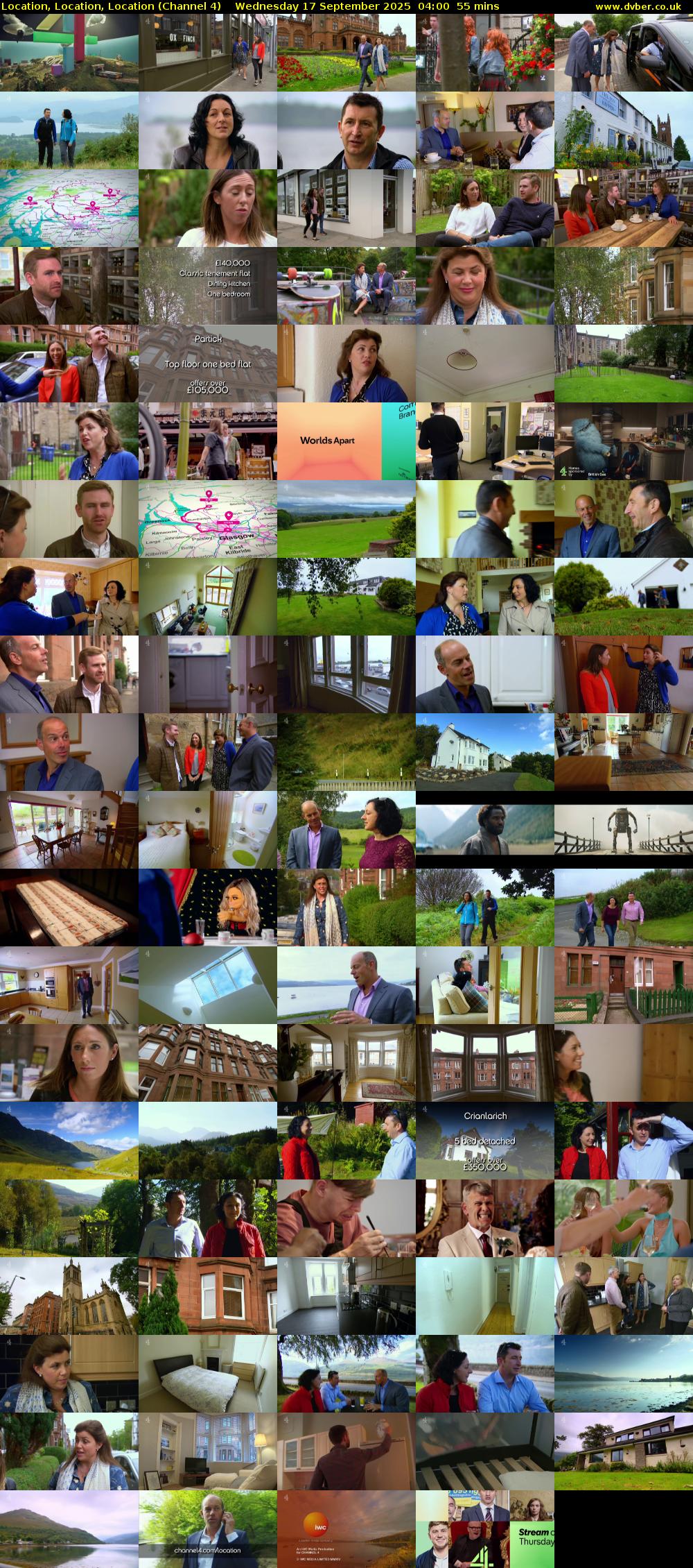 Location, Location, Location (Channel 4) Wednesday 17 September 2025 04:00 - 04:55