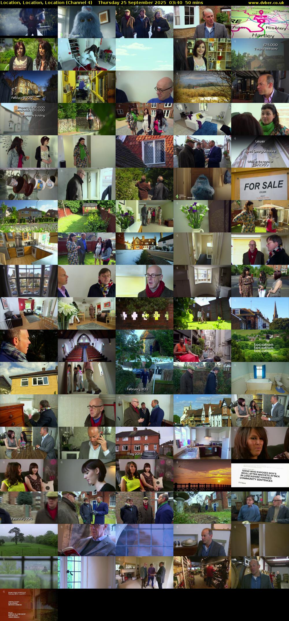 Location, Location, Location (Channel 4) Thursday 25 September 2025 03:40 - 04:30