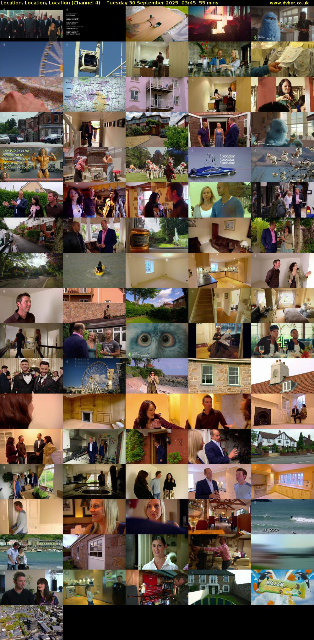 Location, Location, Location (Channel 4) Tuesday 30 September 2025 03:45 - 04:40
