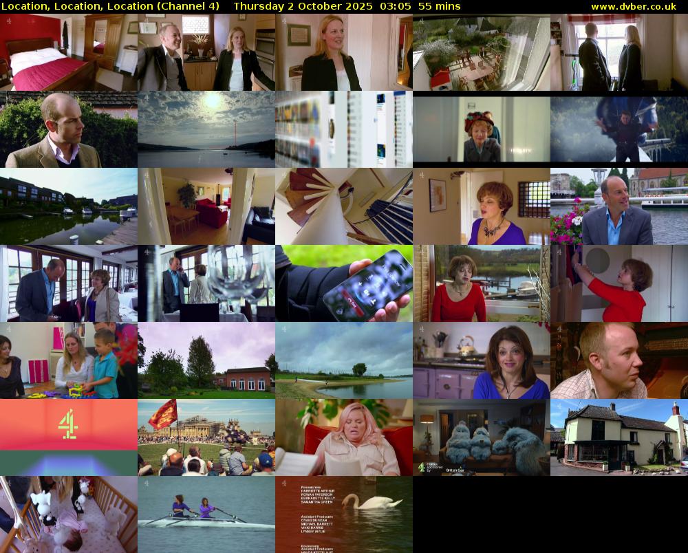 Location, Location, Location (Channel 4) Thursday 2 October 2025 03:05 - 04:00