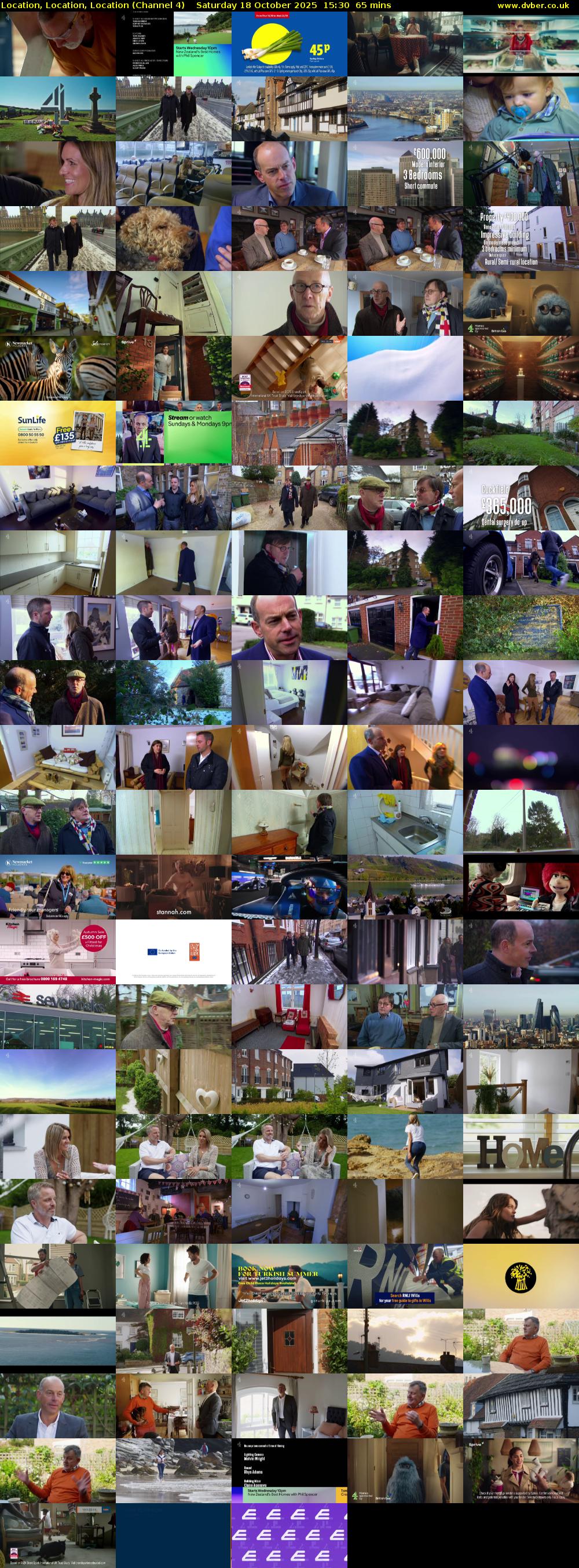 Location, Location, Location (Channel 4) Saturday 18 October 2025 15:30 - 16:35
