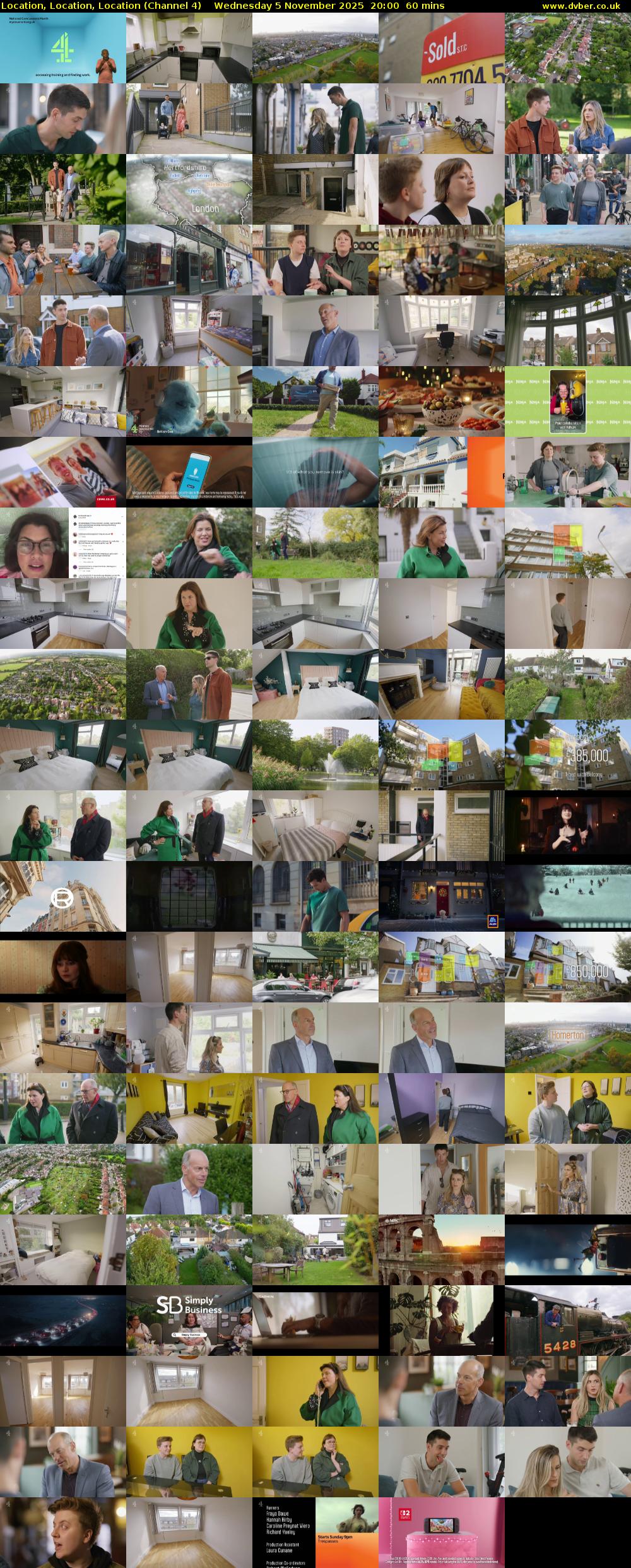 Location, Location, Location (Channel 4) Wednesday 5 November 2025 20:00 - 21:00