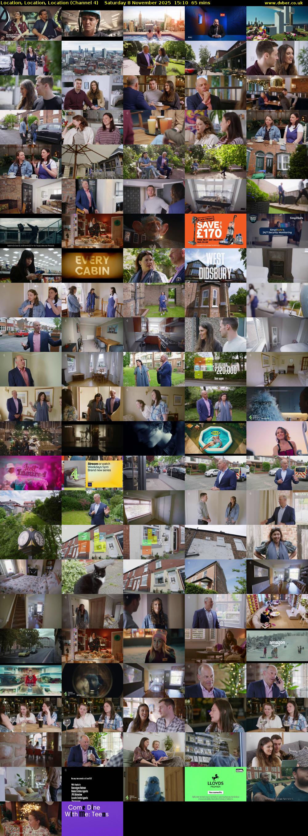 Location, Location, Location (Channel 4) Saturday 8 November 2025 15:10 - 16:15