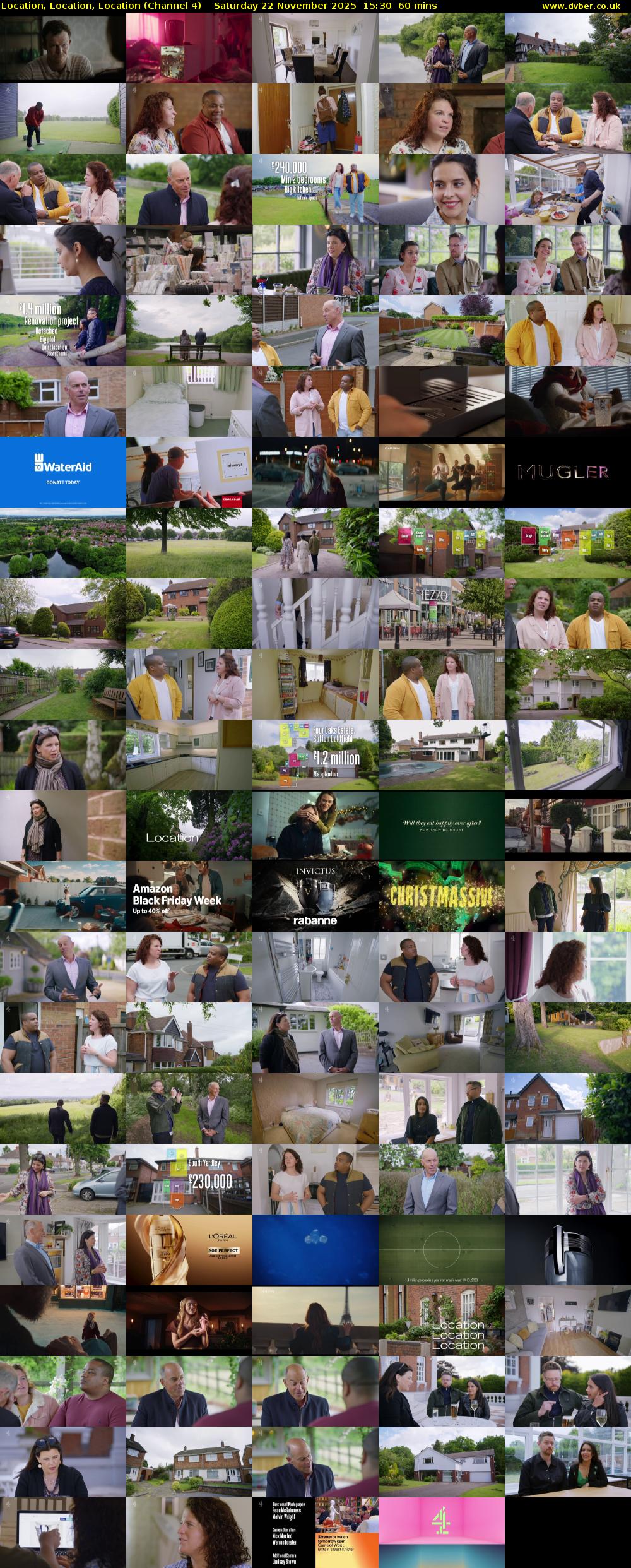 Location, Location, Location (Channel 4) Saturday 22 November 2025 15:30 - 16:30