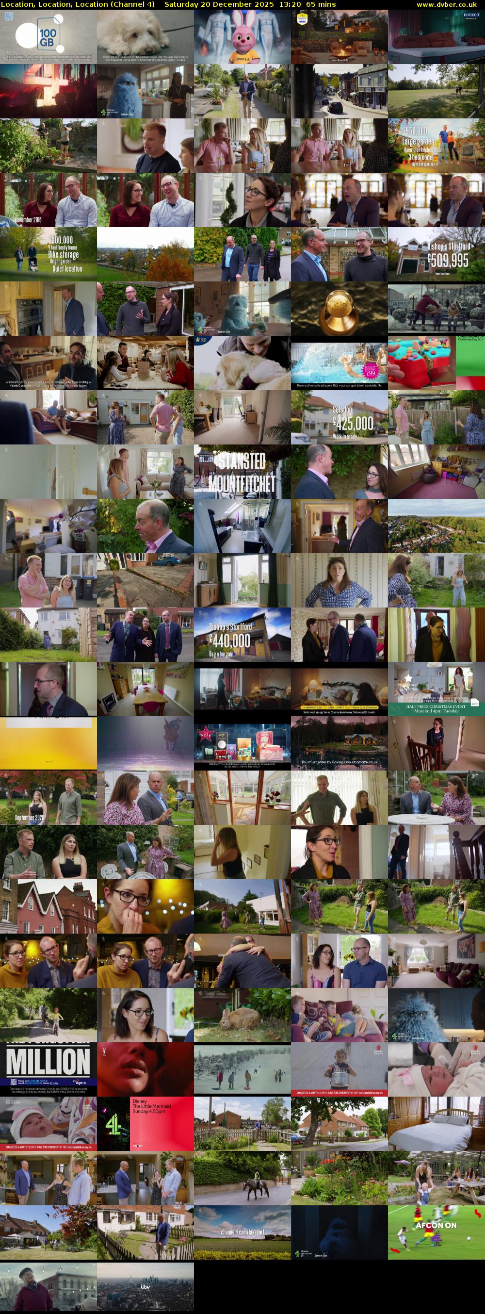 Location, Location, Location (Channel 4) Saturday 20 December 2025 13:20 - 14:25