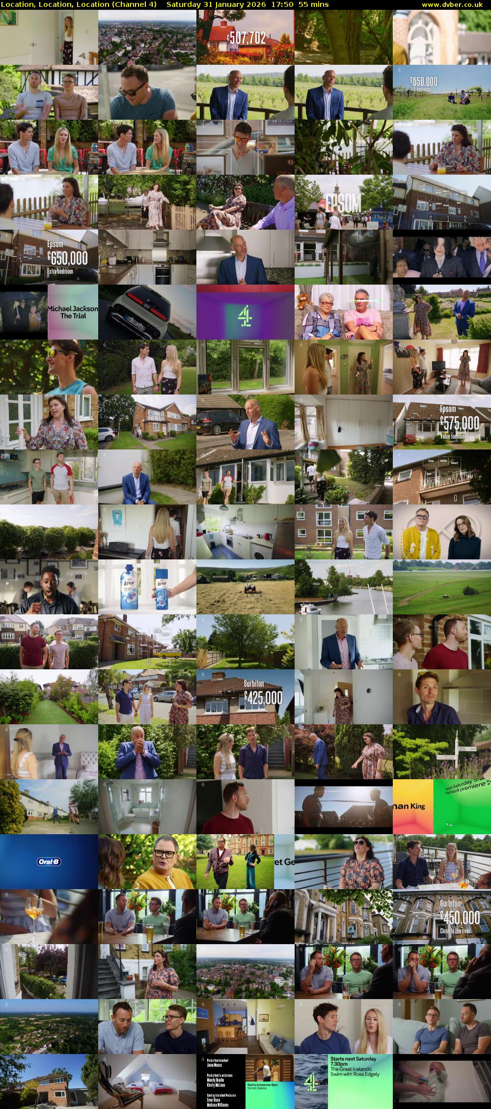 Location, Location, Location (Channel 4) Saturday 31 January 2026 17:50 - 18:45