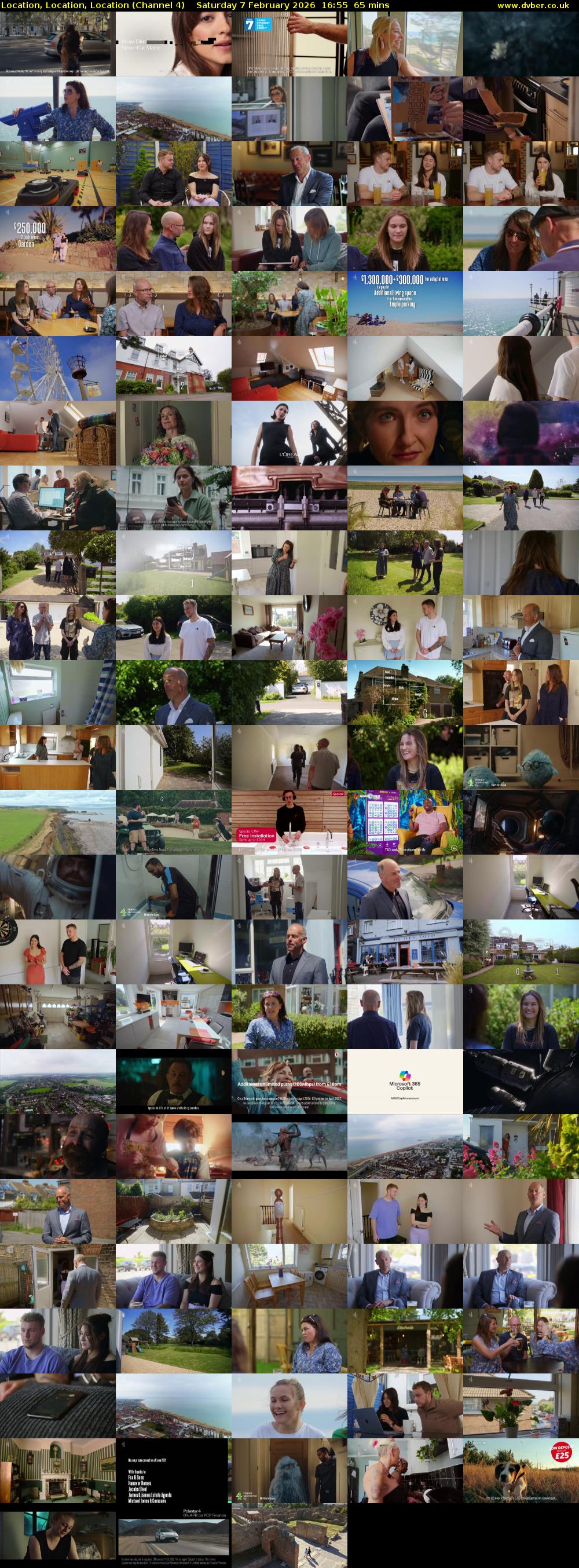 Location, Location, Location (Channel 4) Saturday 7 February 2026 16:55 - 18:00