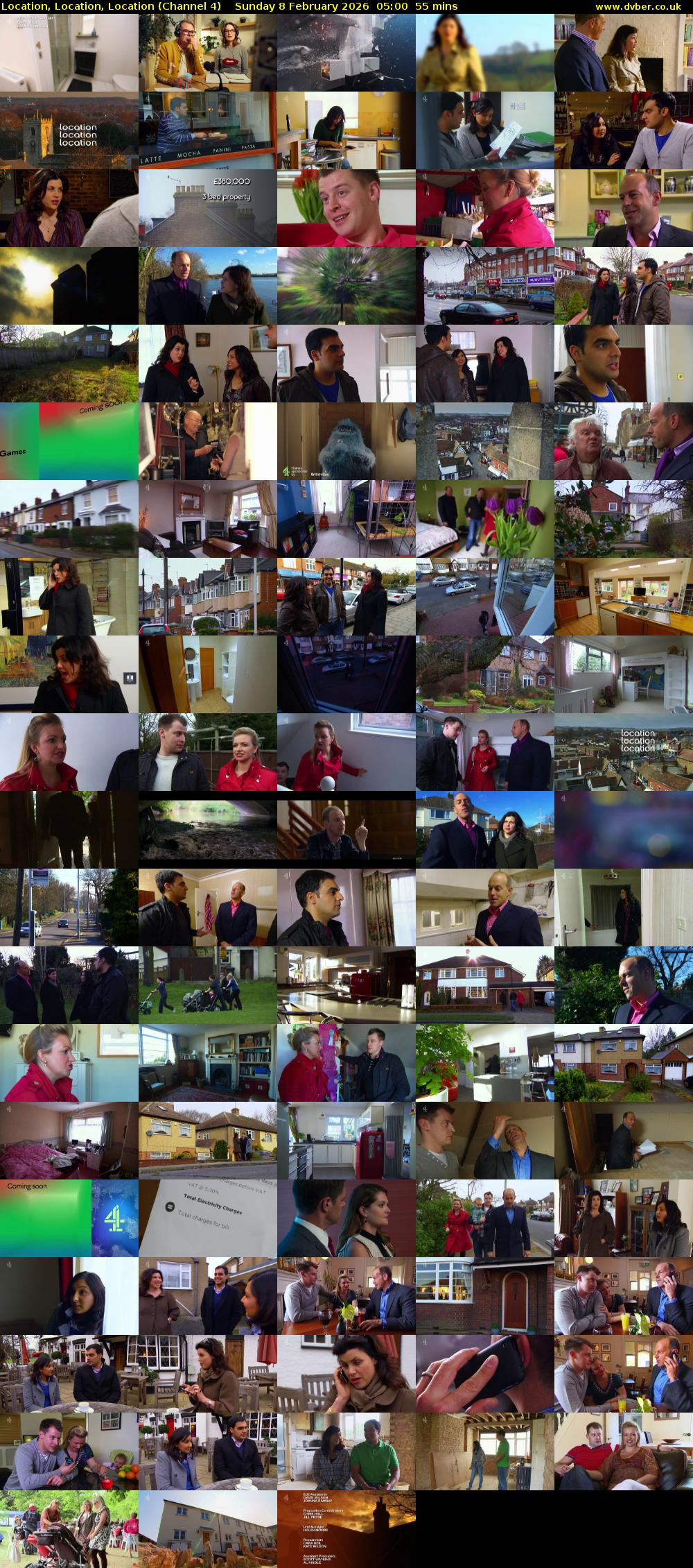 Location, Location, Location (Channel 4) Sunday 8 February 2026 05:00 - 05:55