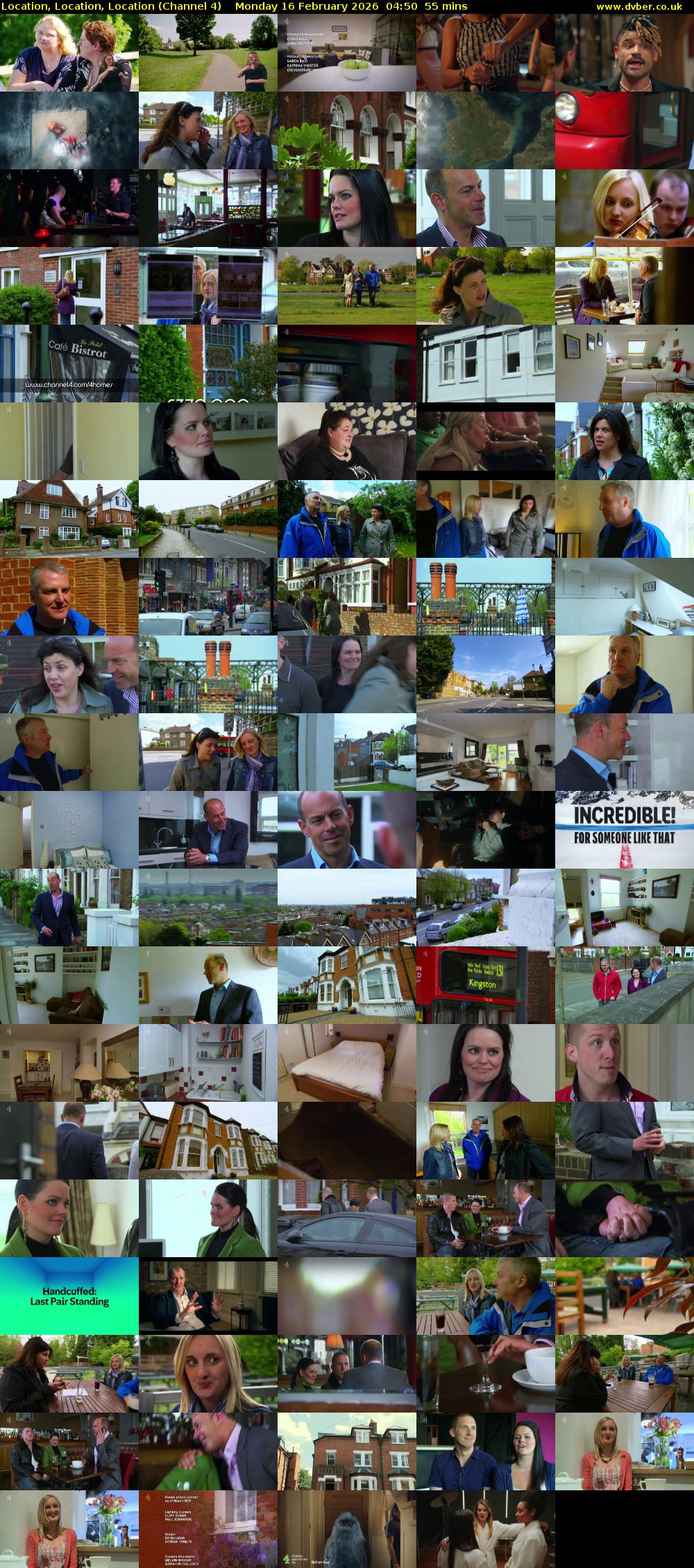 Location, Location, Location (Channel 4) Monday 16 February 2026 04:50 - 05:45