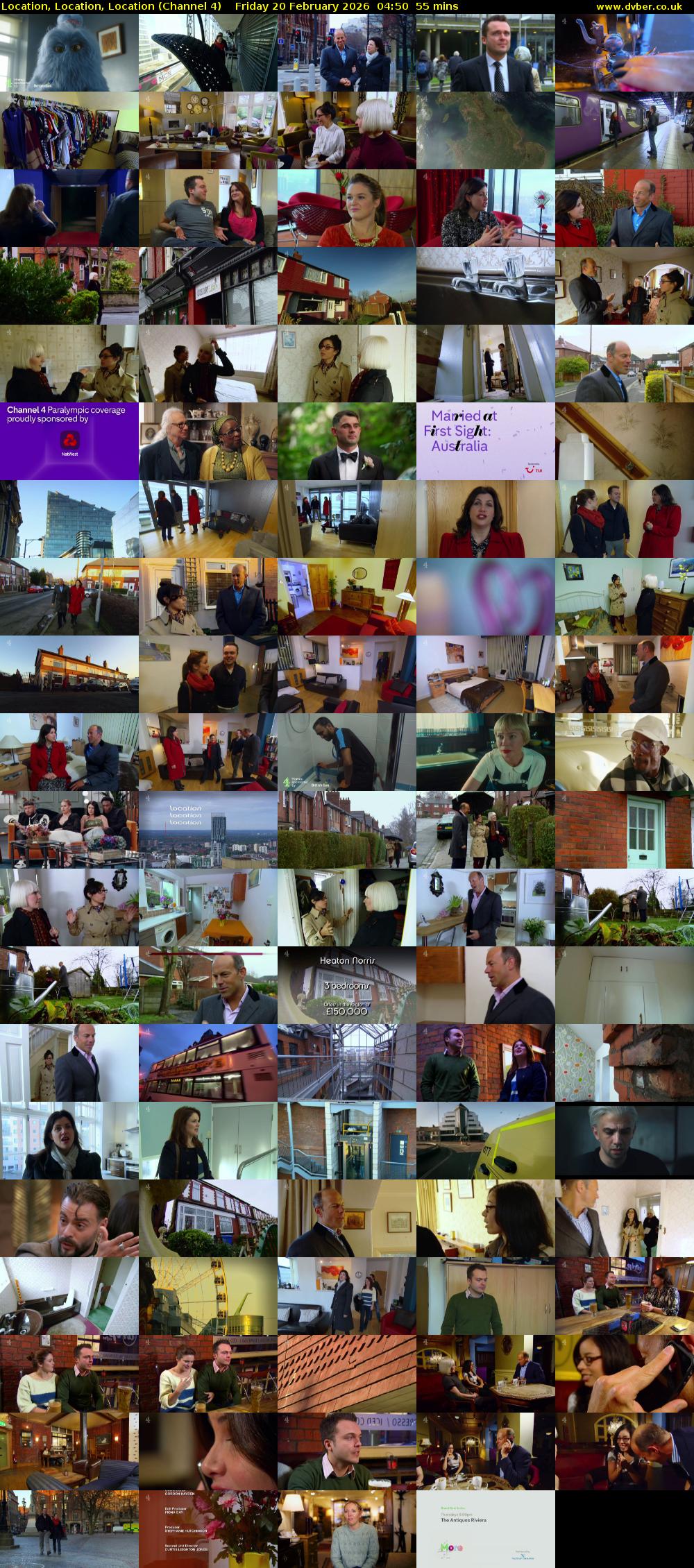 Location, Location, Location (Channel 4) Friday 20 February 2026 04:50 - 05:45