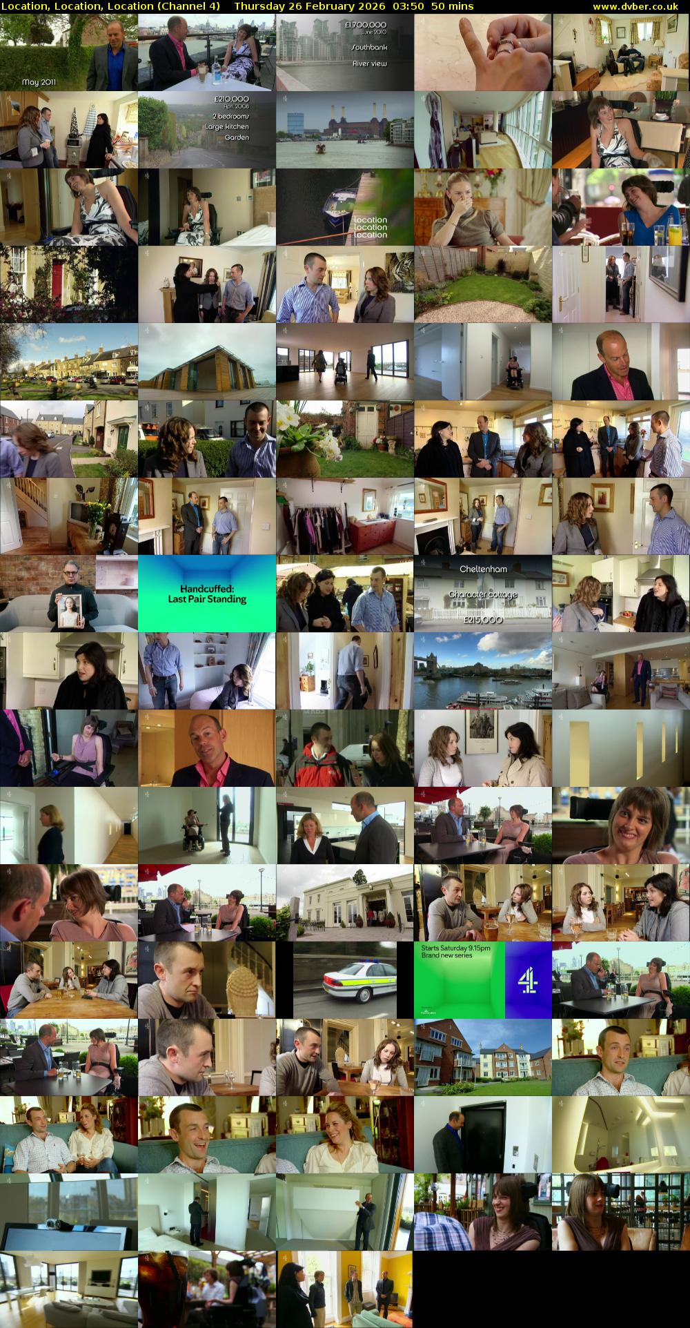 Location, Location, Location (Channel 4) Thursday 26 February 2026 03:50 - 04:40