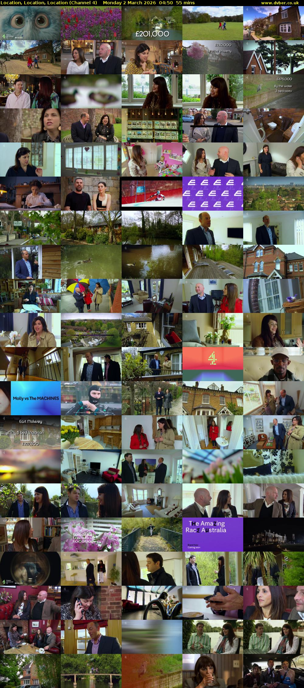 Location, Location, Location (Channel 4) Monday 2 March 2026 04:50 - 05:45