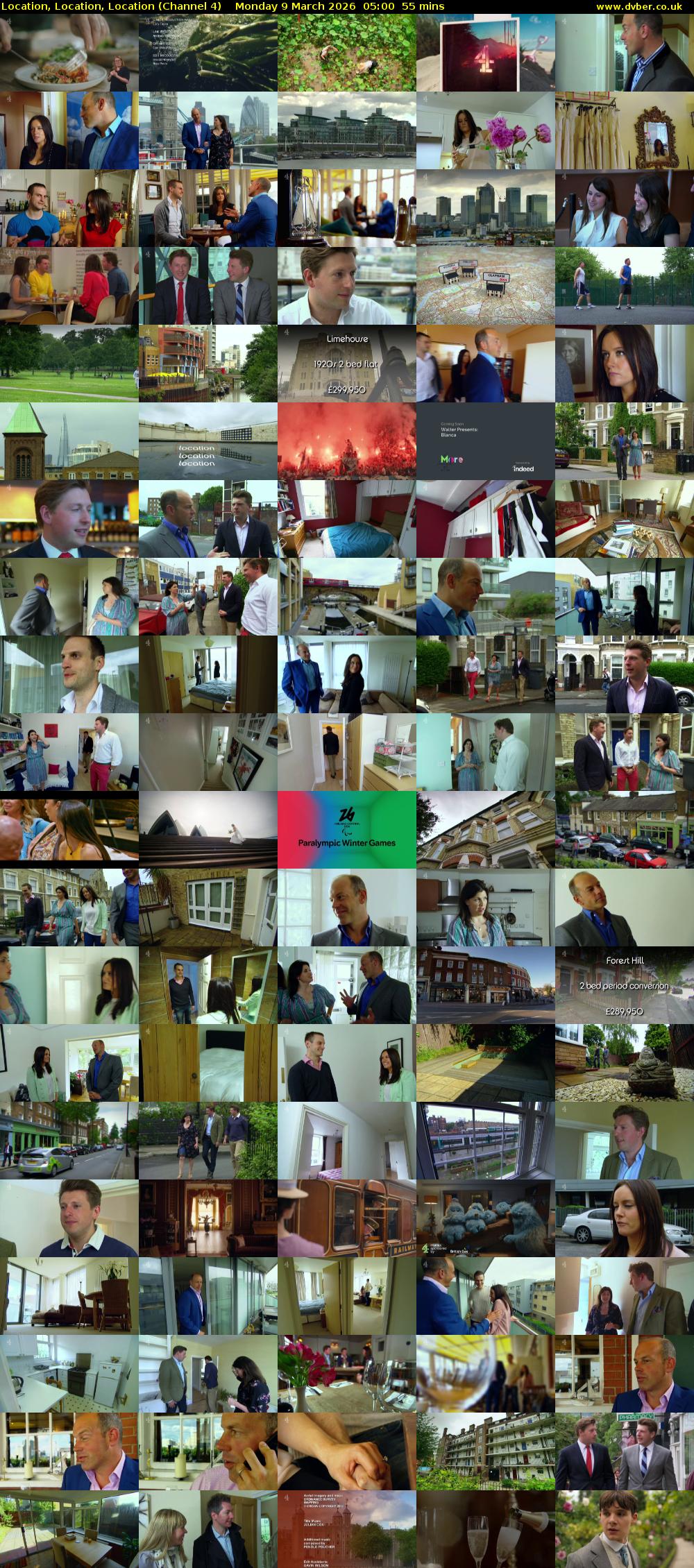 Location, Location, Location (Channel 4) Monday 9 March 2026 05:00 - 05:55