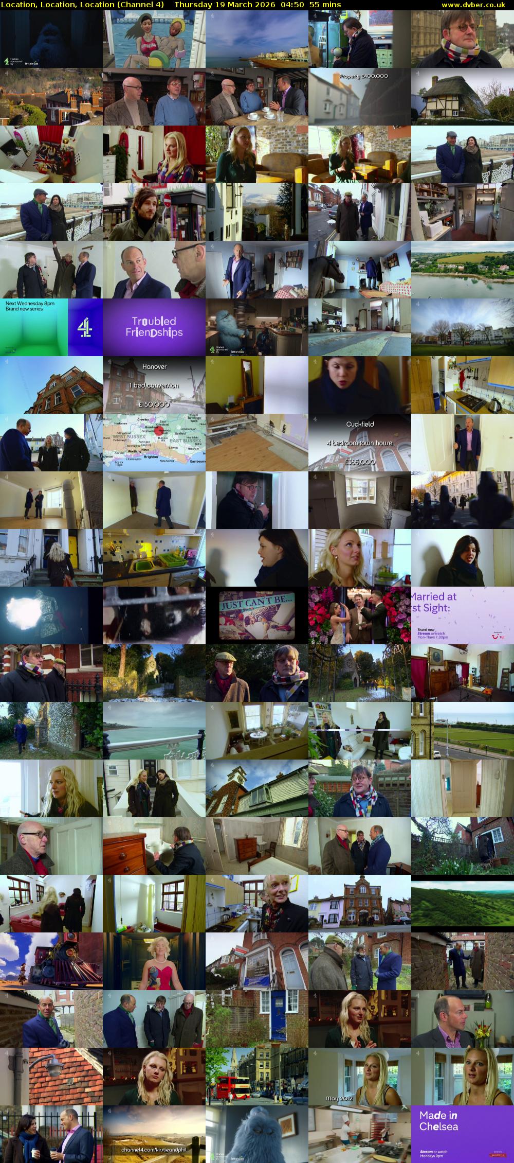 Location, Location, Location (Channel 4) Thursday 19 March 2026 04:50 - 05:45
