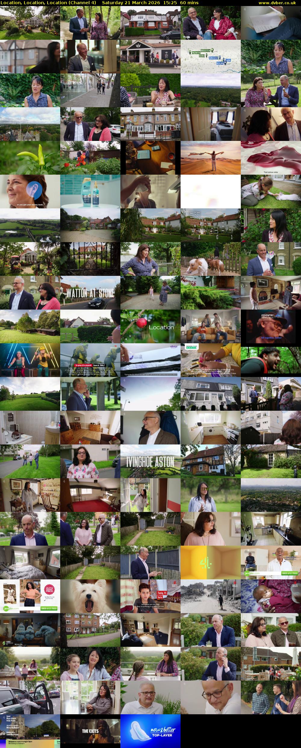 Location, Location, Location (Channel 4) Saturday 21 March 2026 15:25 - 16:25
