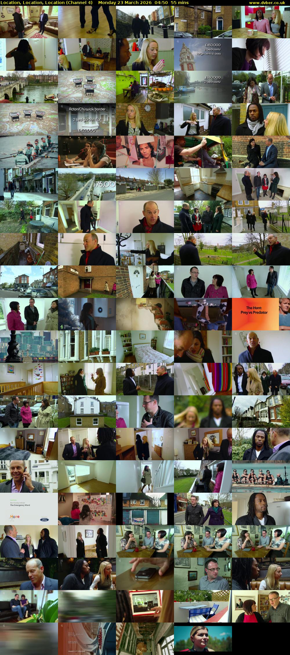 Location, Location, Location (Channel 4) Monday 23 March 2026 04:50 - 05:45