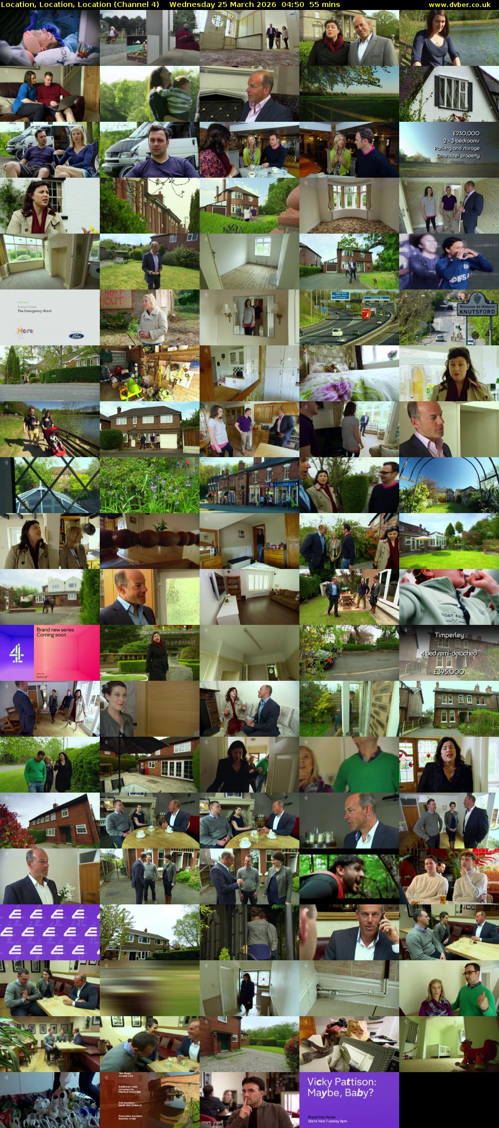 Location, Location, Location (Channel 4) Wednesday 25 March 2026 04:50 - 05:45