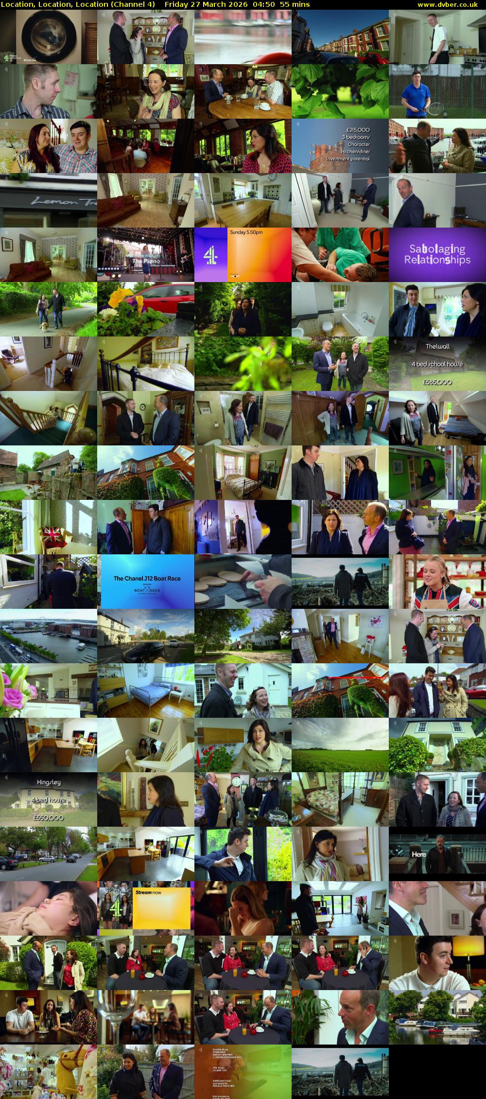 Location, Location, Location (Channel 4) Friday 27 March 2026 04:50 - 05:45