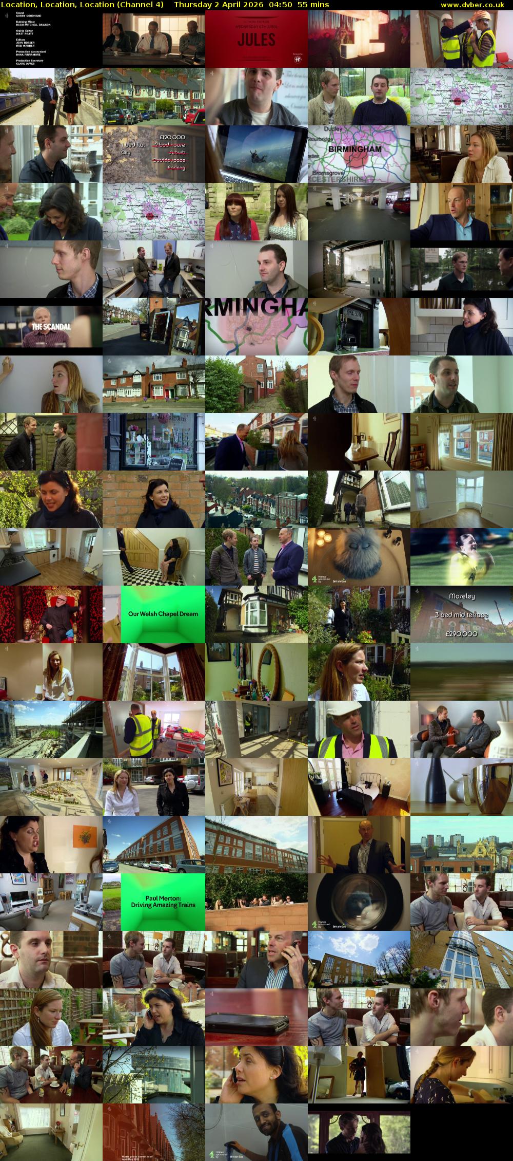 Location, Location, Location (Channel 4) Thursday 2 April 2026 04:50 - 05:45