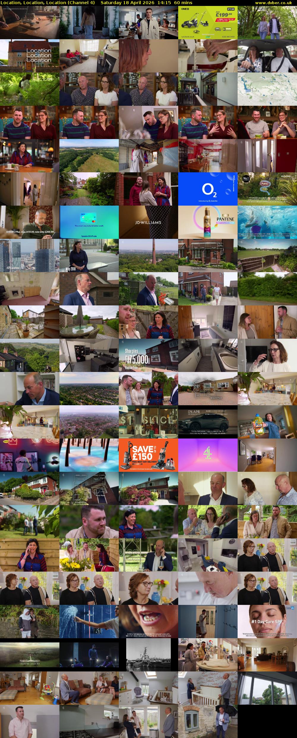 Location, Location, Location (Channel 4) Saturday 18 April 2026 14:15 - 15:15