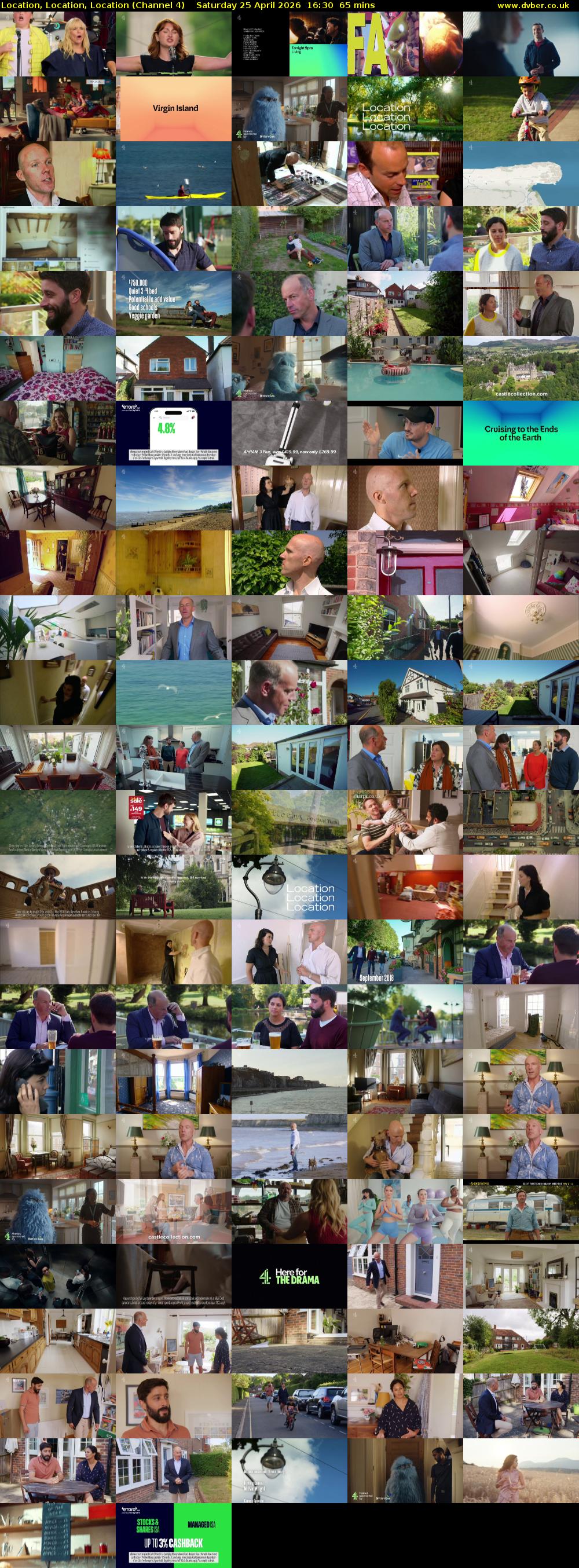 Location, Location, Location (Channel 4) Saturday 25 April 2026 16:30 - 17:35
