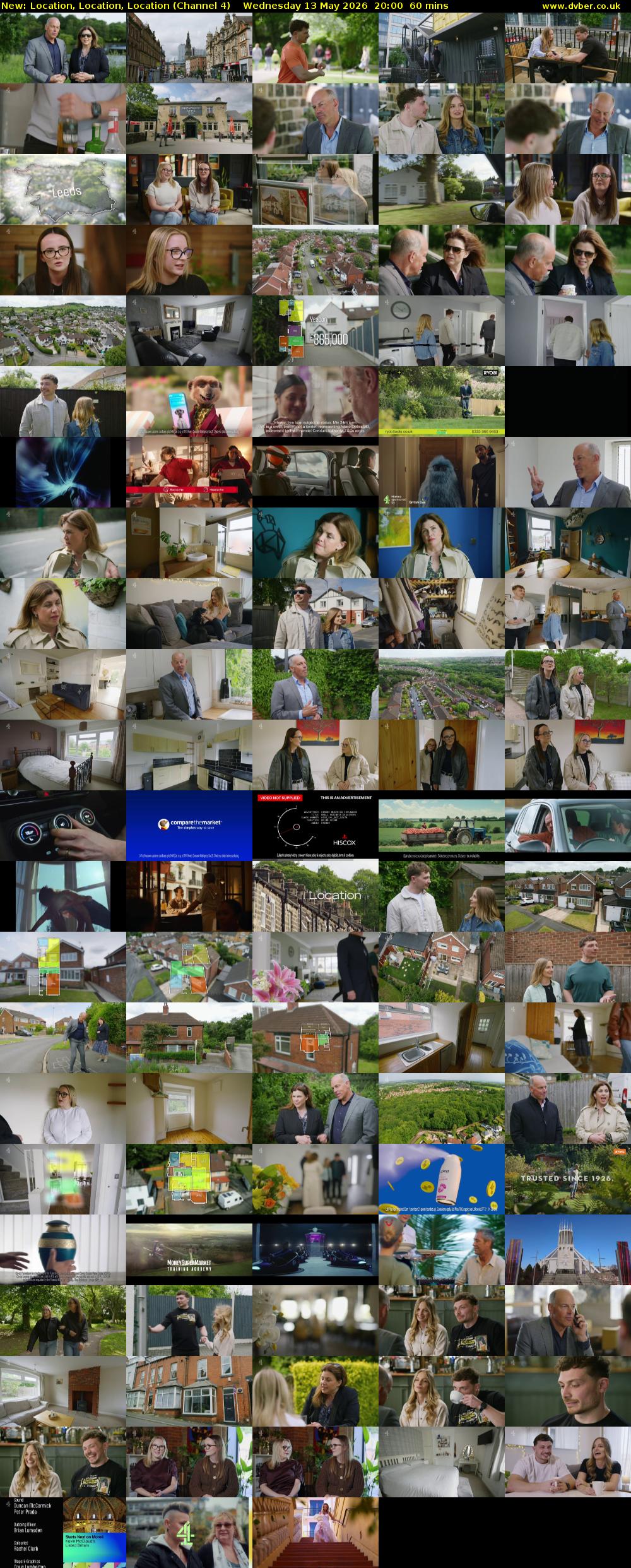 Location, Location, Location (Channel 4) Wednesday 13 May 2026 20:00 - 21:00
