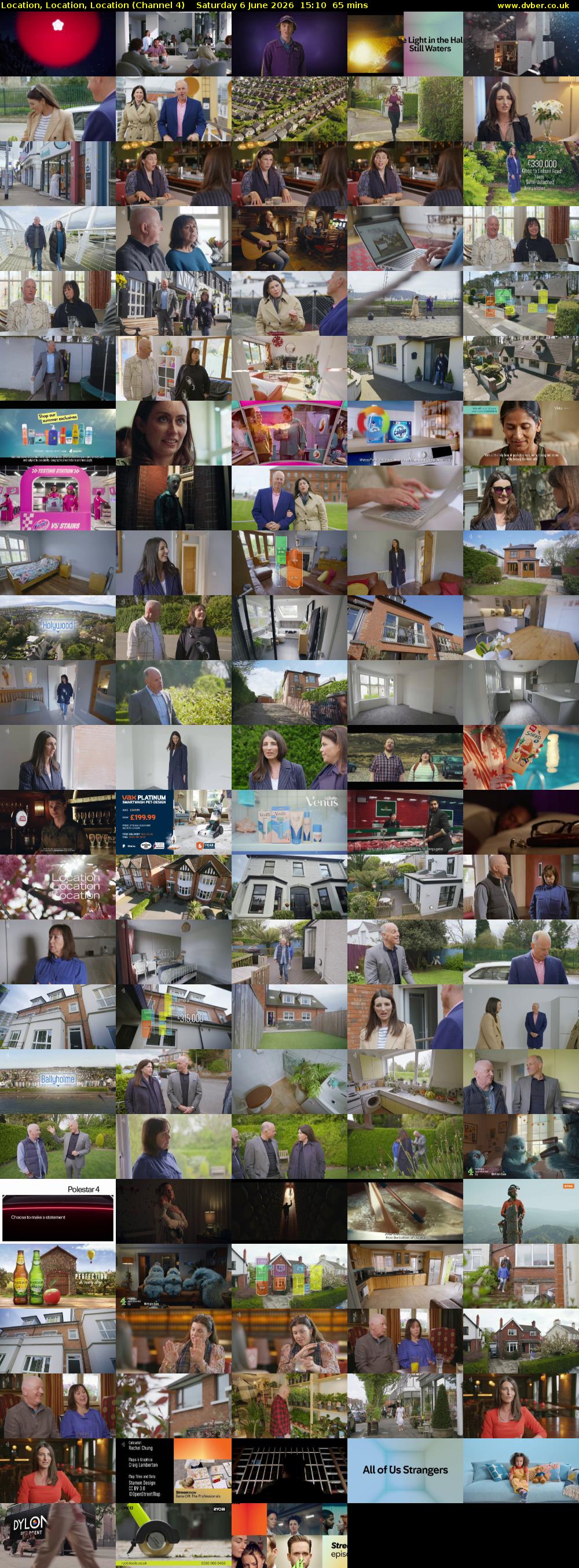 Location, Location, Location (Channel 4) Saturday 6 June 2026 15:10 - 16:15