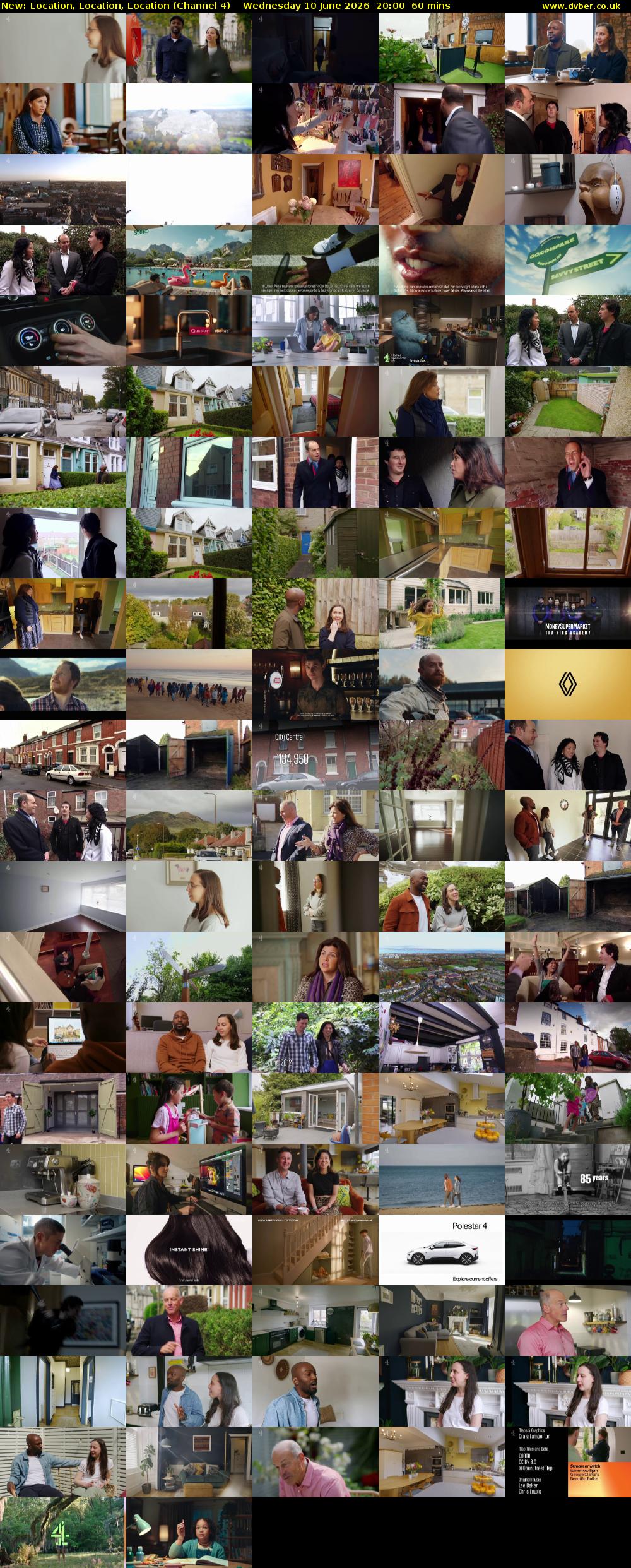 Location, Location, Location (Channel 4) Wednesday 10 June 2026 20:00 - 21:00