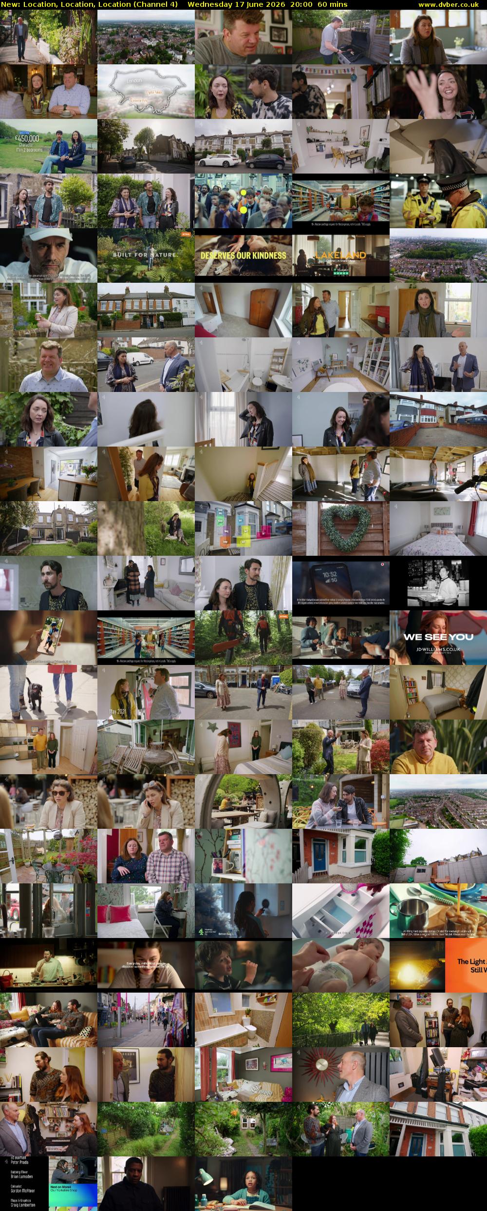 Location, Location, Location (Channel 4) Wednesday 17 June 2026 20:00 - 21:00