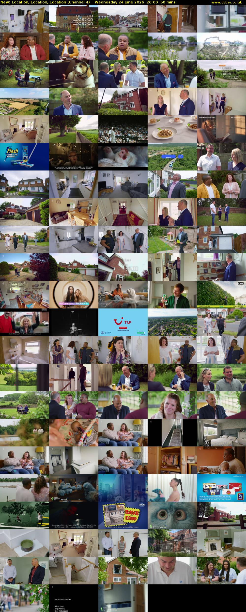 Location, Location, Location (Channel 4) Wednesday 24 June 2026 20:00 - 21:00