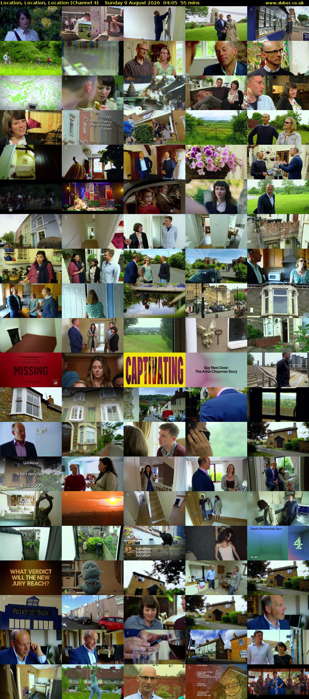 Location, Location, Location (Channel 4) Sunday 9 August 2026 04:05 - 05:00