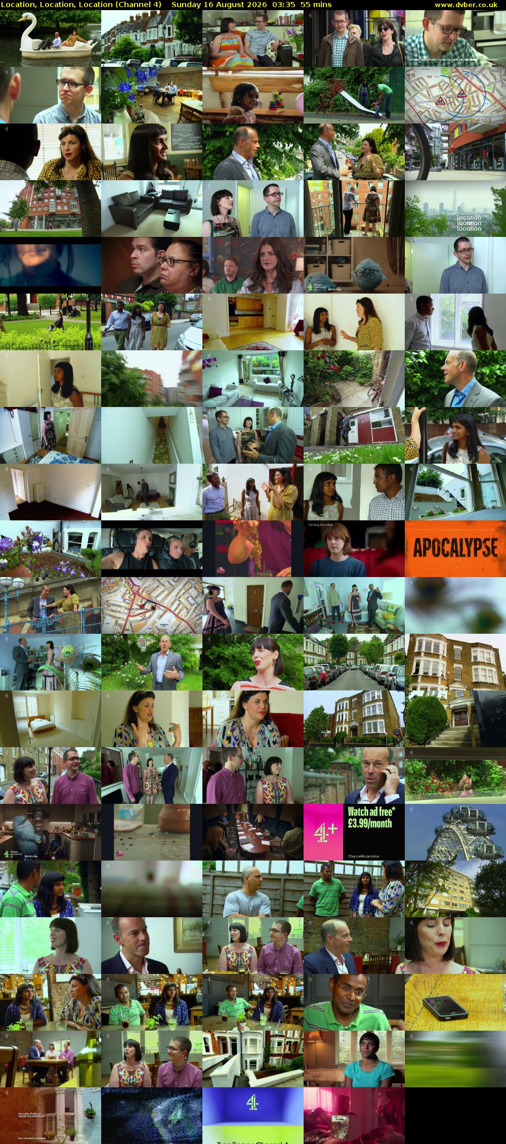 Location, Location, Location (Channel 4) Sunday 16 August 2026 03:35 - 04:30