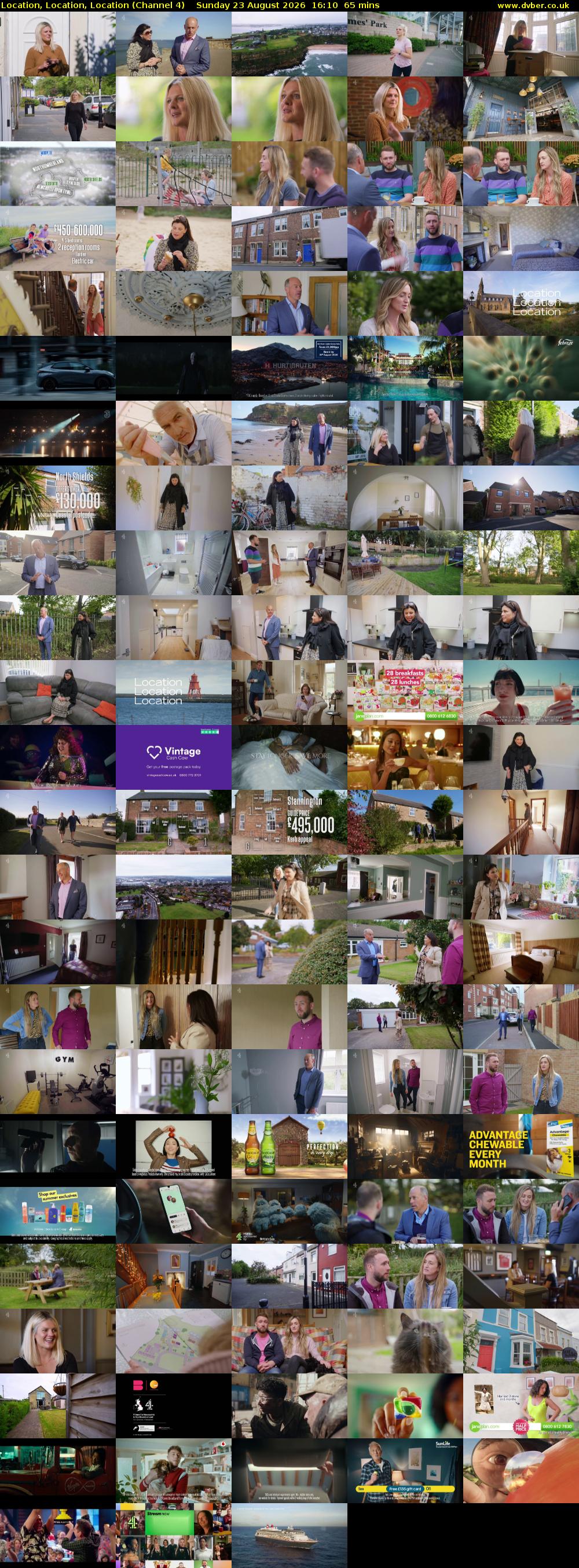 Location, Location, Location (Channel 4) Sunday 23 August 2026 16:10 - 17:15