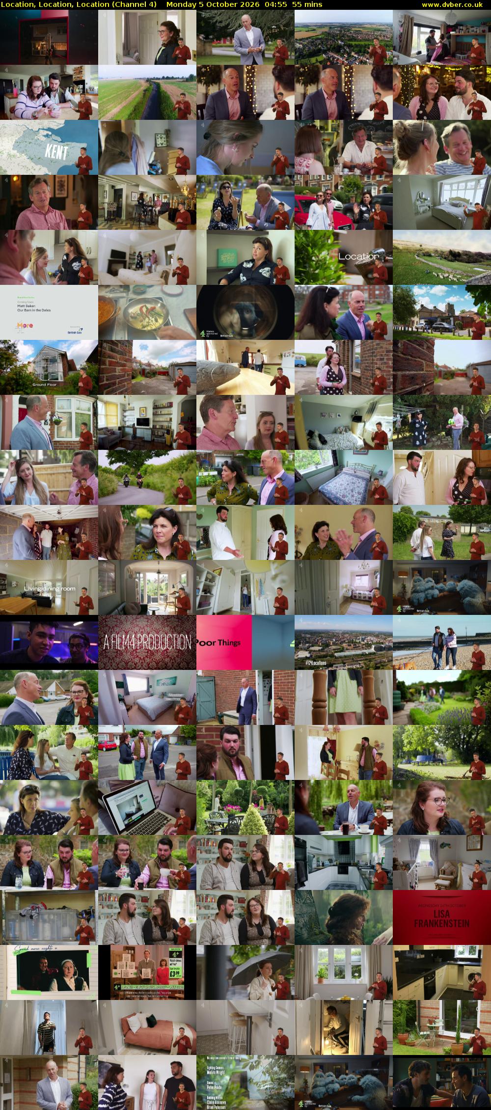 Location, Location, Location (Channel 4) Monday 5 October 2026 04:55 - 05:50