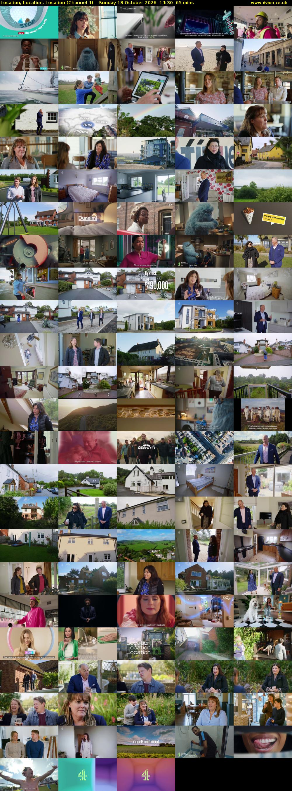Location, Location, Location (Channel 4) Sunday 18 October 2026 14:30 - 15:35