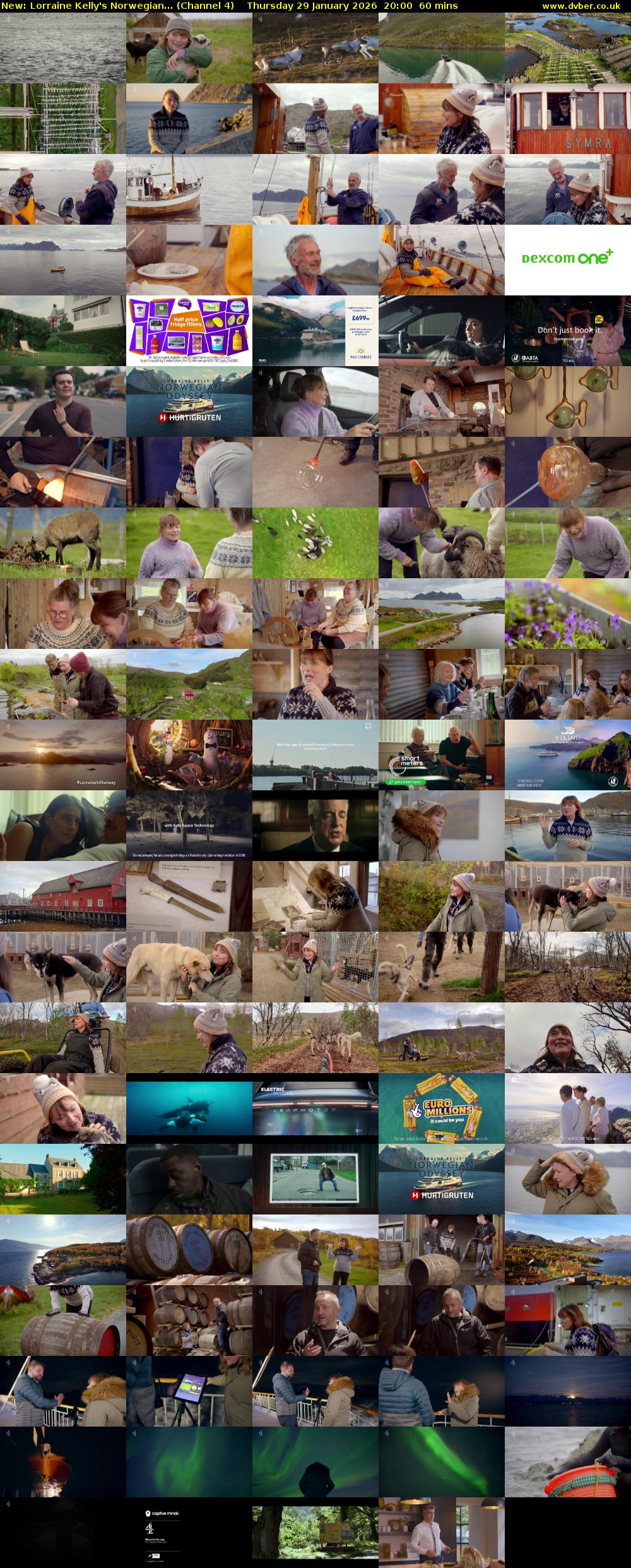 Lorraine Kelly's Norwegian... (Channel 4) Thursday 29 January 2026 20:00 - 21:00