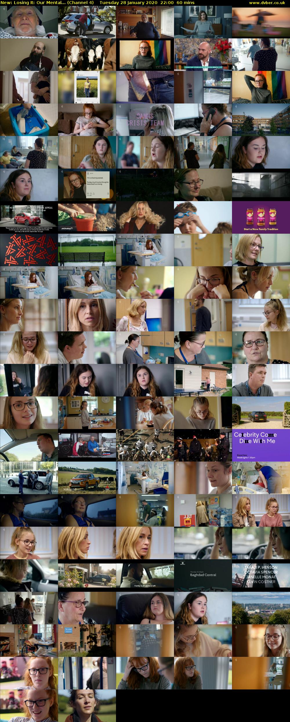 Losing It: Our Mental... (Channel 4) Tuesday 28 January 2020 22:00 - 23:00