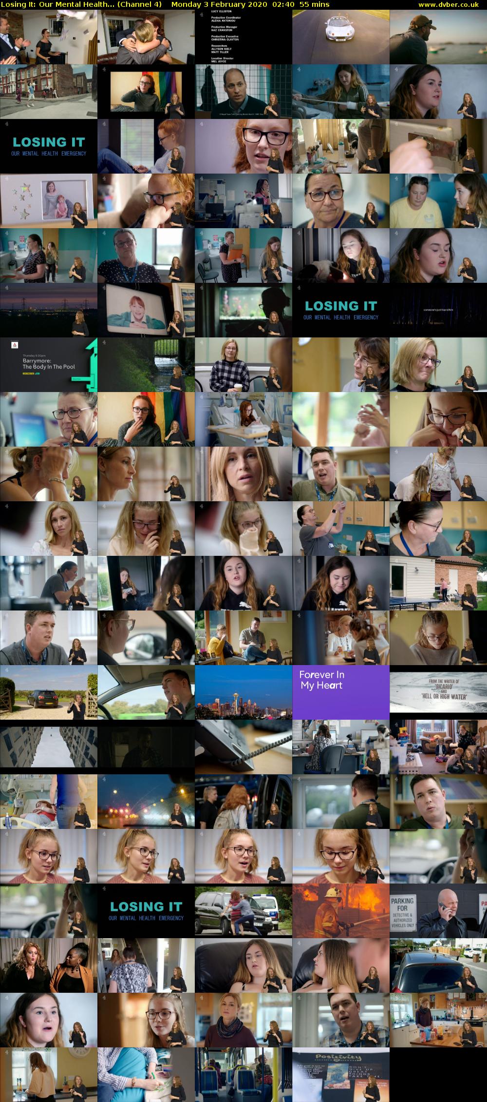 Losing It: Our Mental Health... (Channel 4) Monday 3 February 2020 02:40 - 03:35