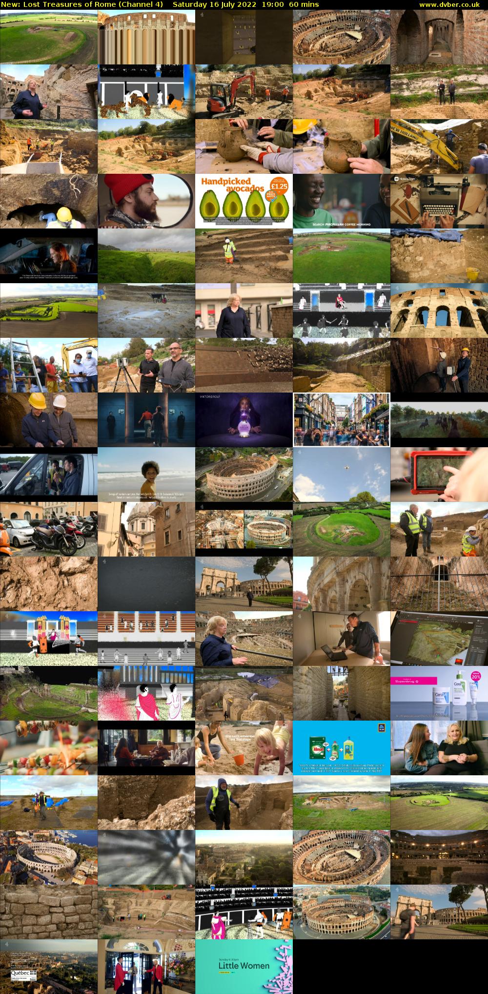 Lost Treasures of Rome (Channel 4) Saturday 16 July 2022 19:00 - 20:00