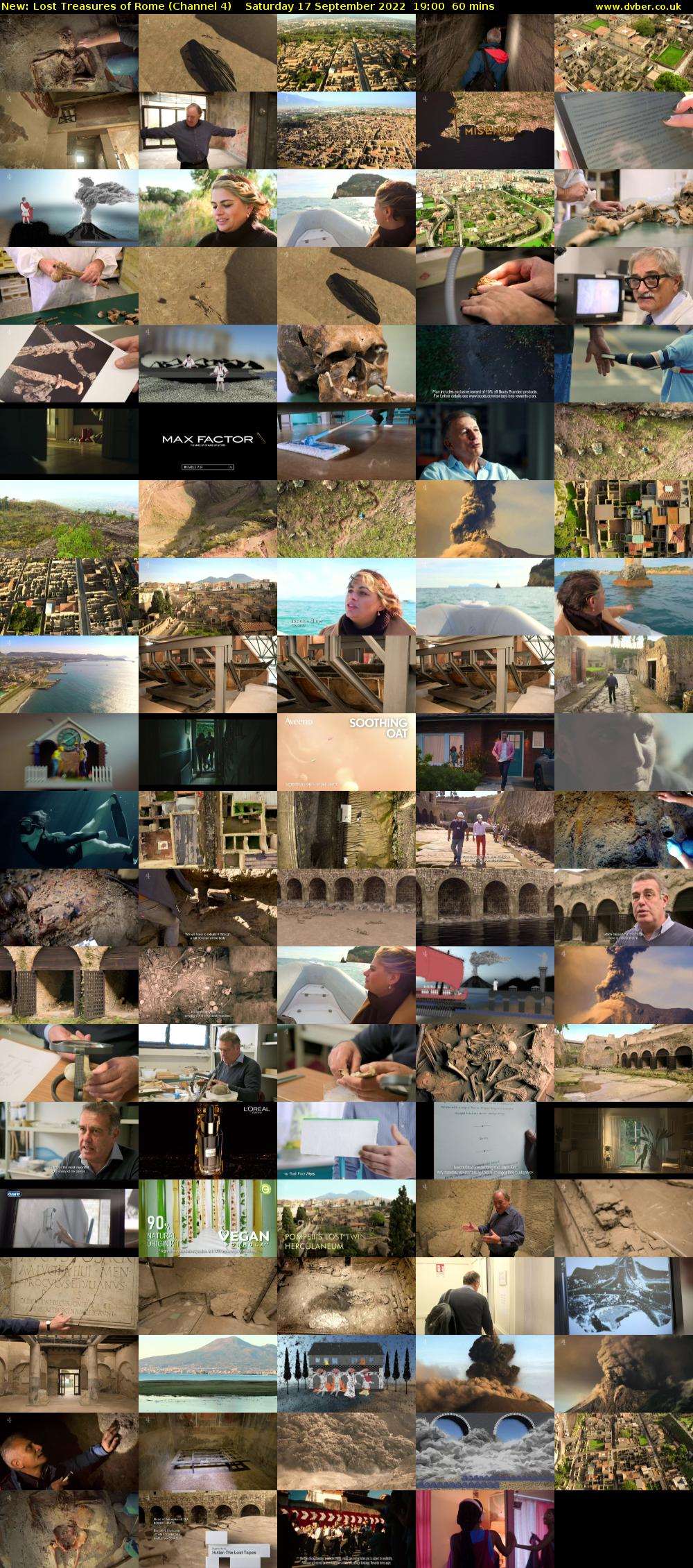 Lost Treasures of Rome (Channel 4) Saturday 17 September 2022 19:00 - 20:00