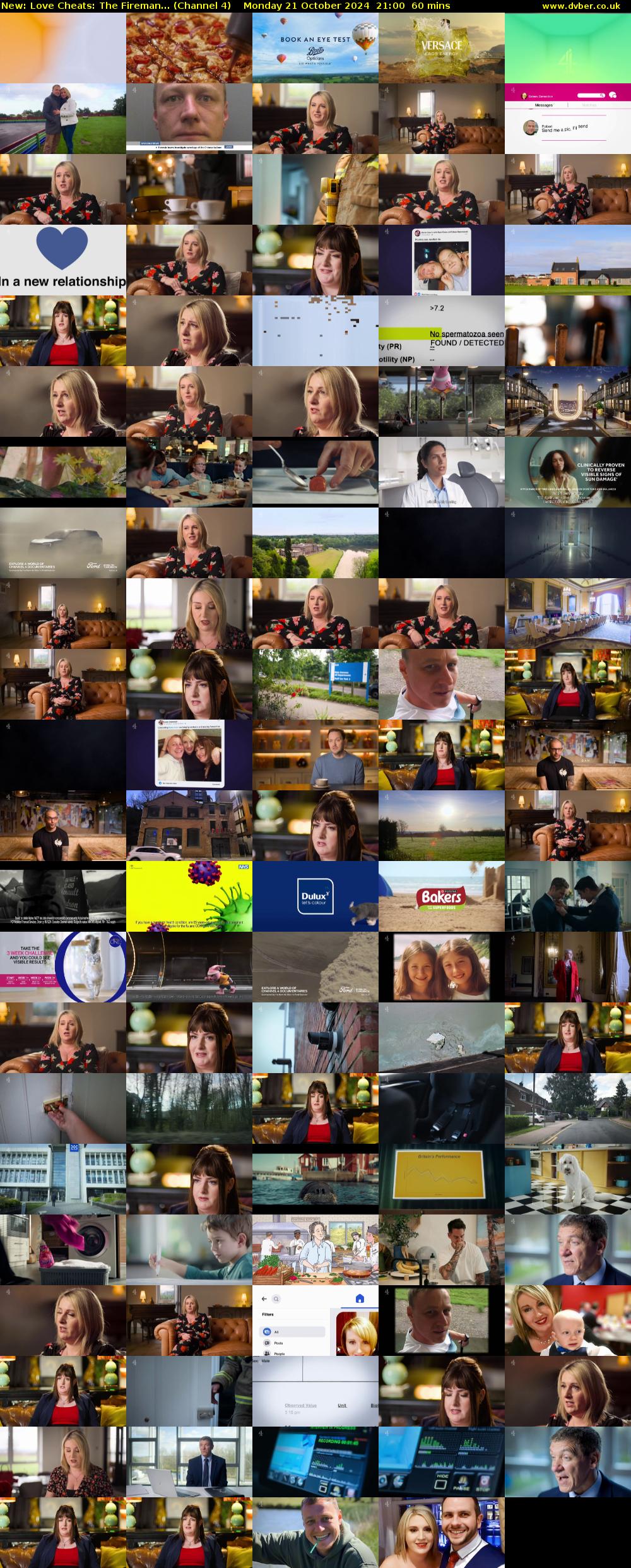 Love Cheats: The Fireman... (Channel 4) Monday 21 October 2024 21:00 - 22:00