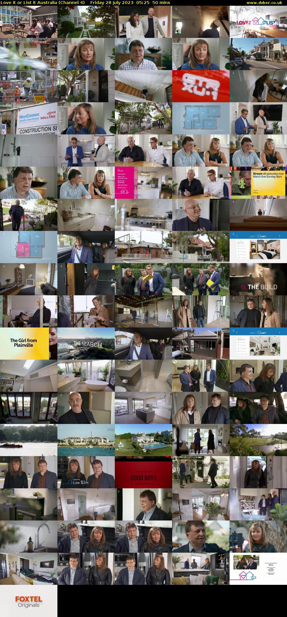 Love It or List It Australia (Channel 4) Friday 28 July 2023 05:25 - 06:15