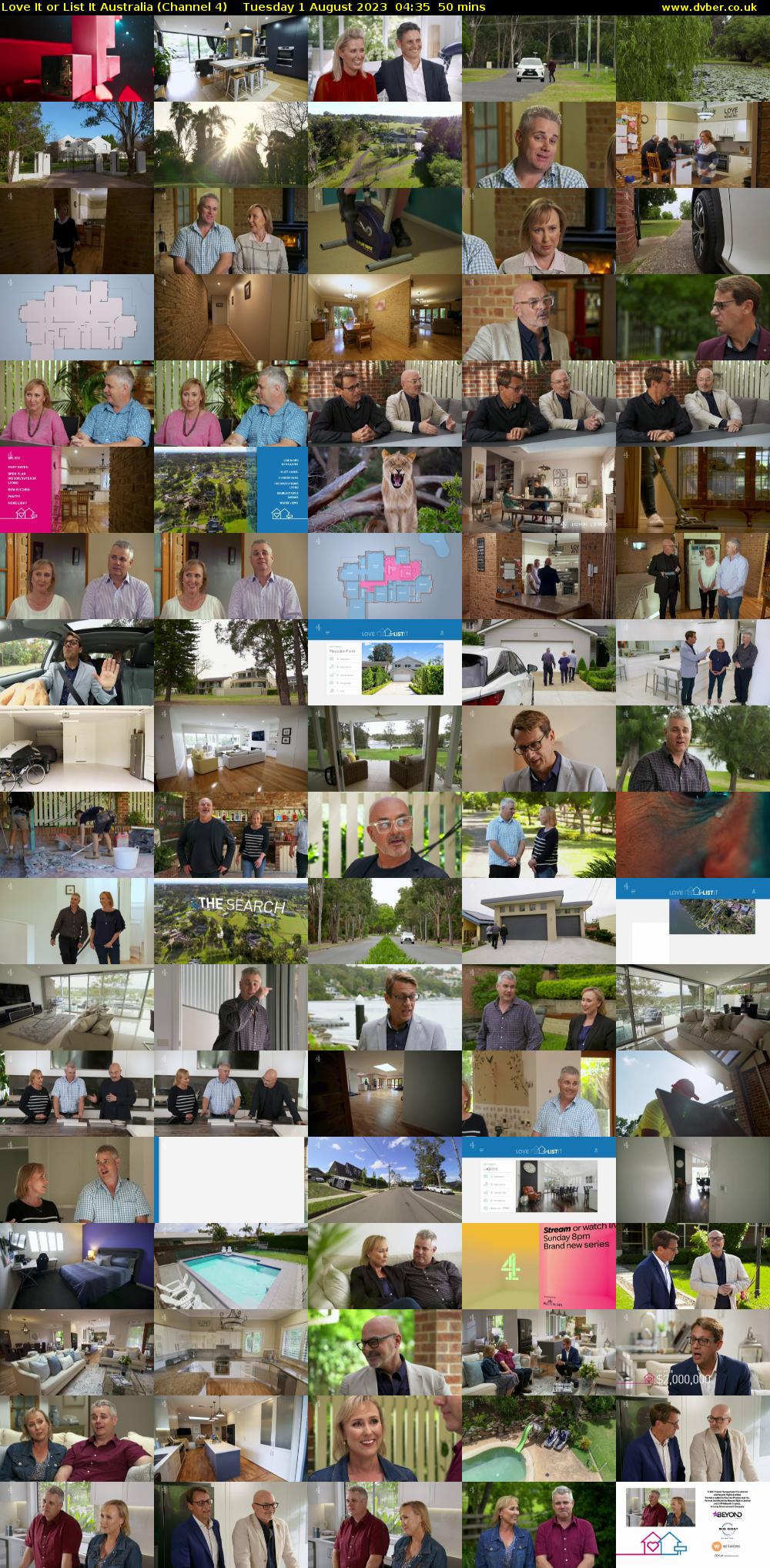 Love It or List It Australia (Channel 4) Tuesday 1 August 2023 04:35 - 05:25