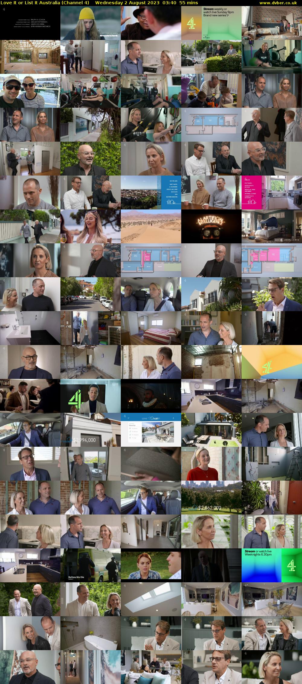 Love It or List It Australia (Channel 4) Wednesday 2 August 2023 03:40 - 04:35