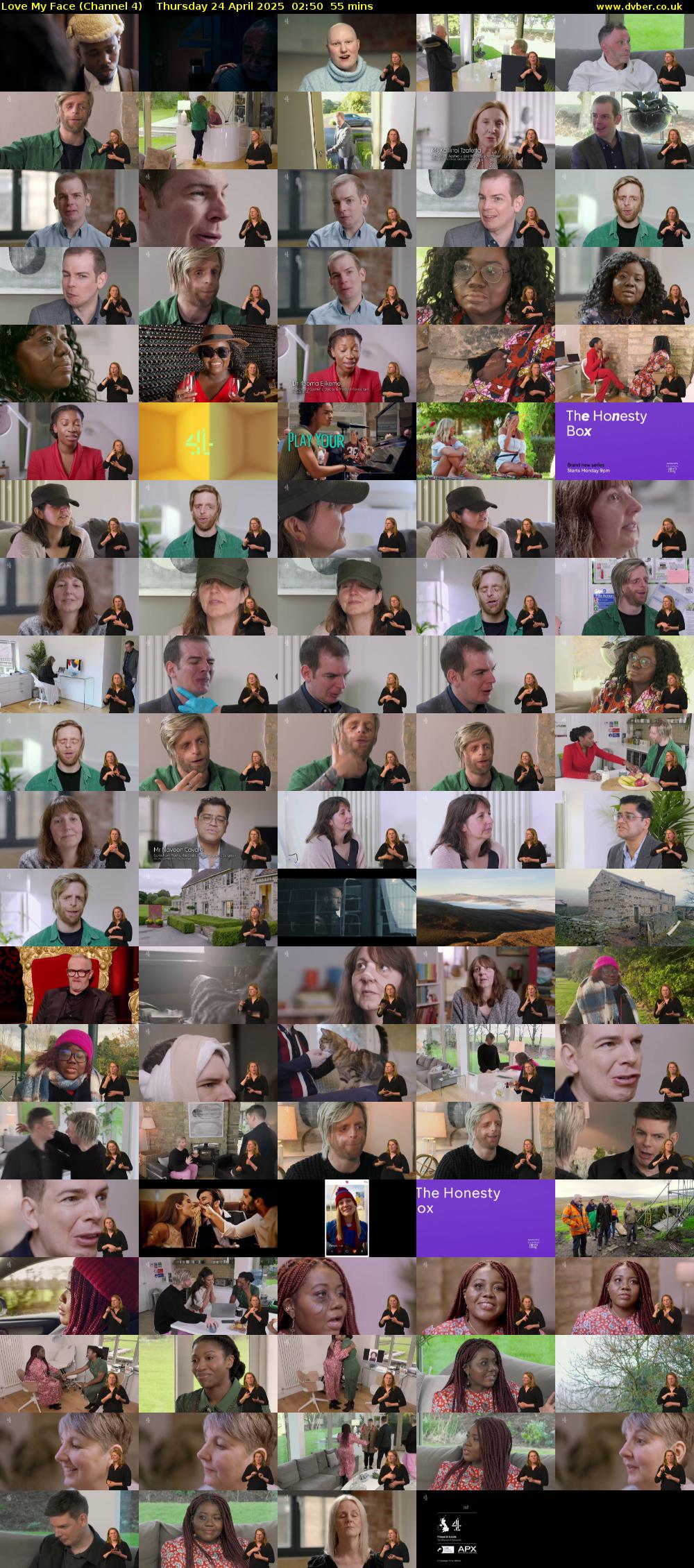 Love My Face (Channel 4) Thursday 24 April 2025 02:50 - 03:45