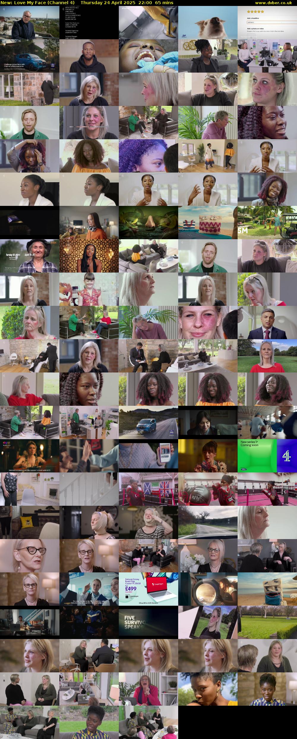 Love My Face (Channel 4) Thursday 24 April 2025 22:00 - 23:05