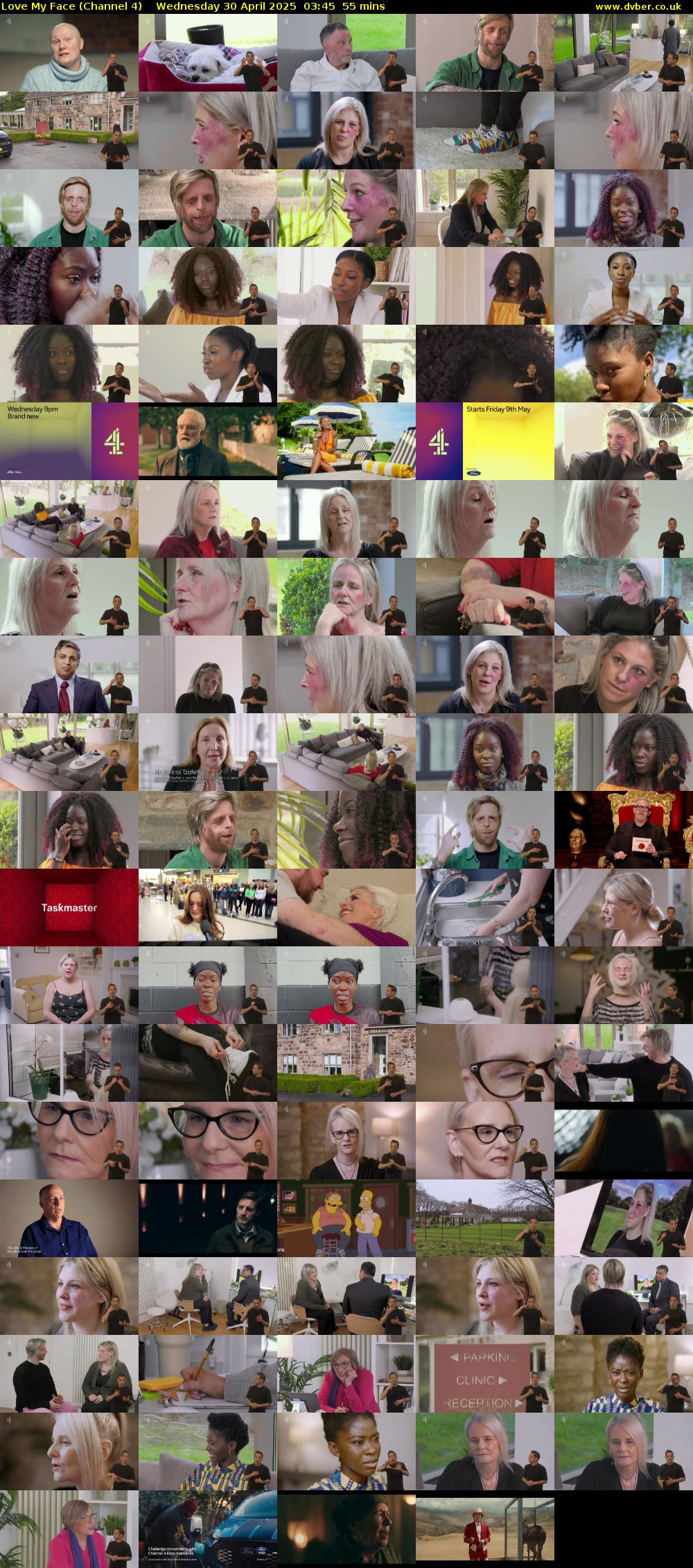 Love My Face (Channel 4) Wednesday 30 April 2025 03:45 - 04:40