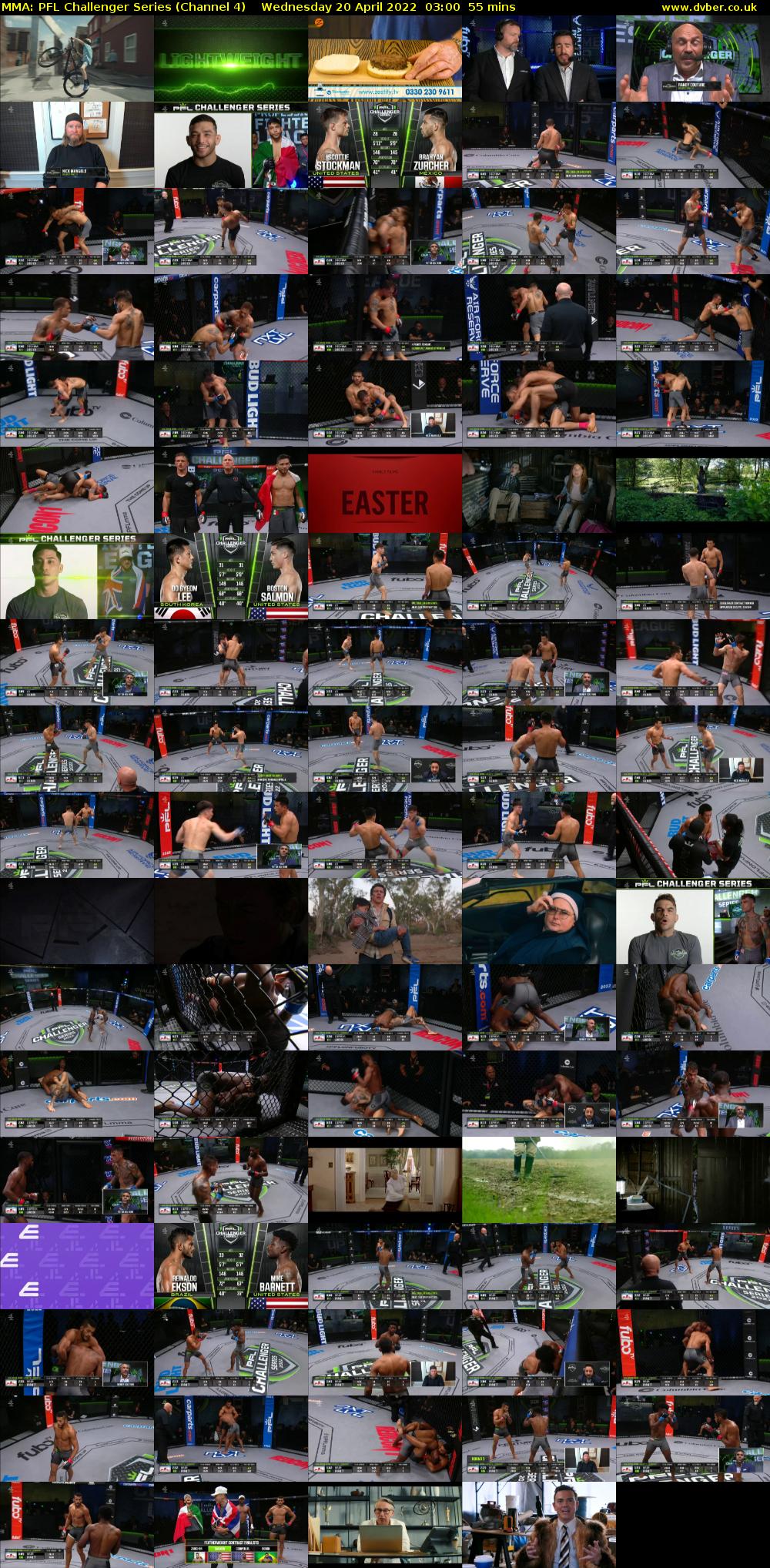 MMA: PFL Challenger Series (Channel 4) Wednesday 20 April 2022 03:00 - 03:55