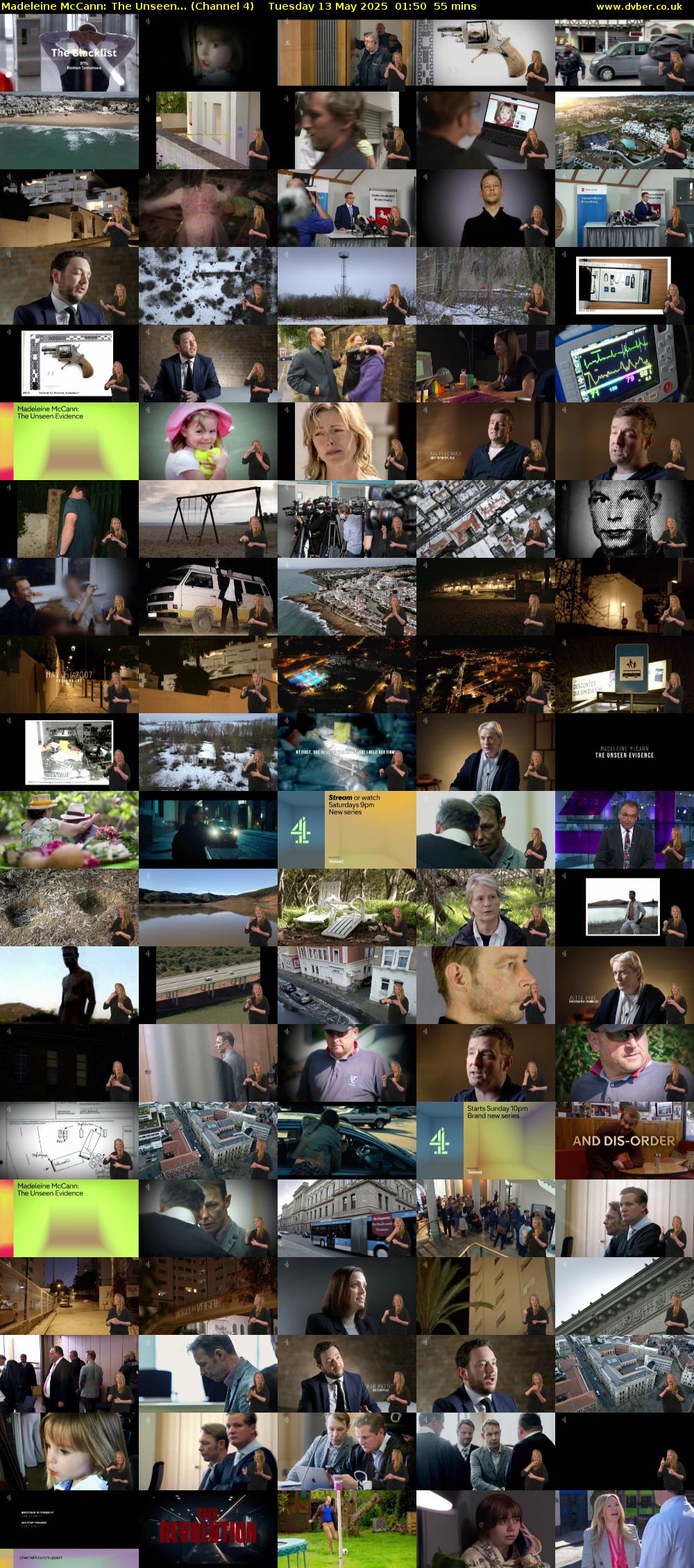 Madeleine McCann: The Unseen... (Channel 4) Tuesday 13 May 2025 01:50 - 02:45